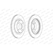 FERODO 2x Bremsscheibe vorne Ø251 mm belüftet für Mitsubishi Mirage/Space Star