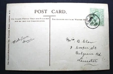  Syston, Leics. 1905 postmark on a Nellie Seymour postcard to Miss. B. Clow, 8 C