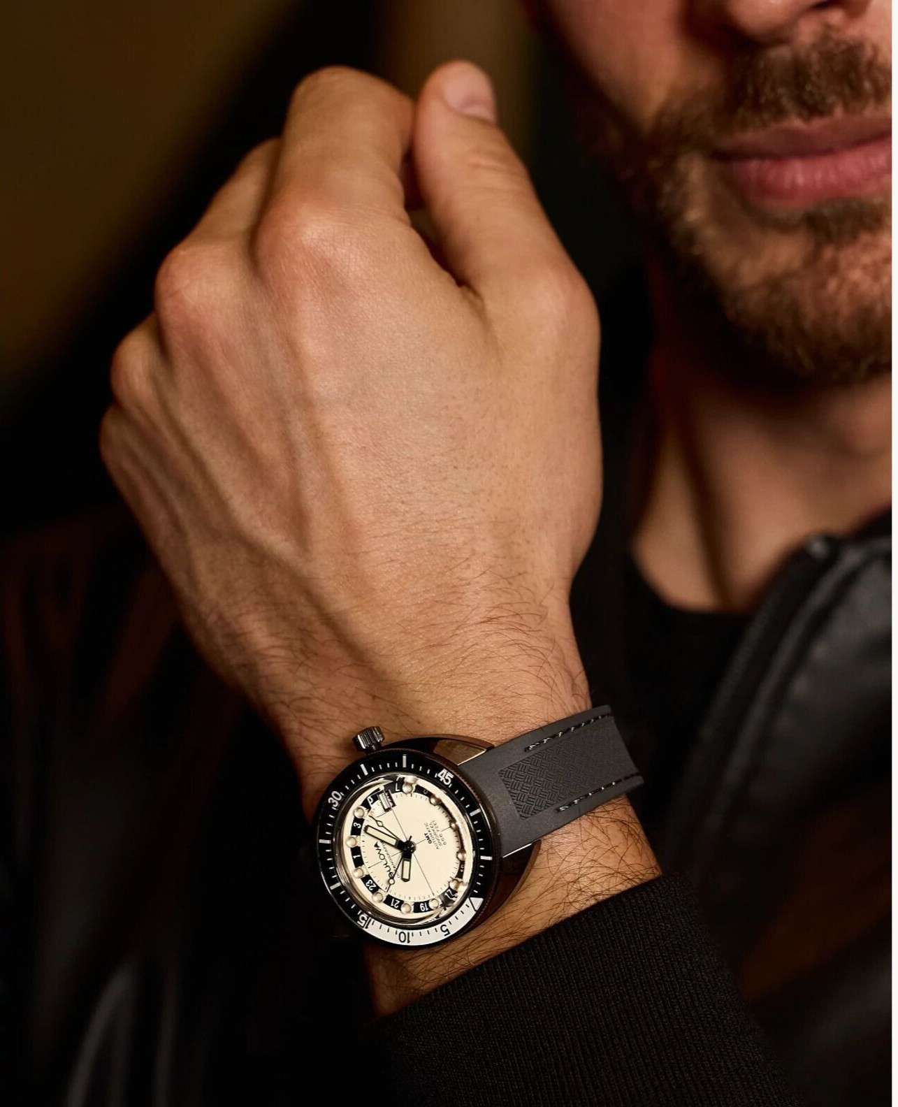 Bulova Men's Oceanographer Automatic Date Gray Polyurethane Watch