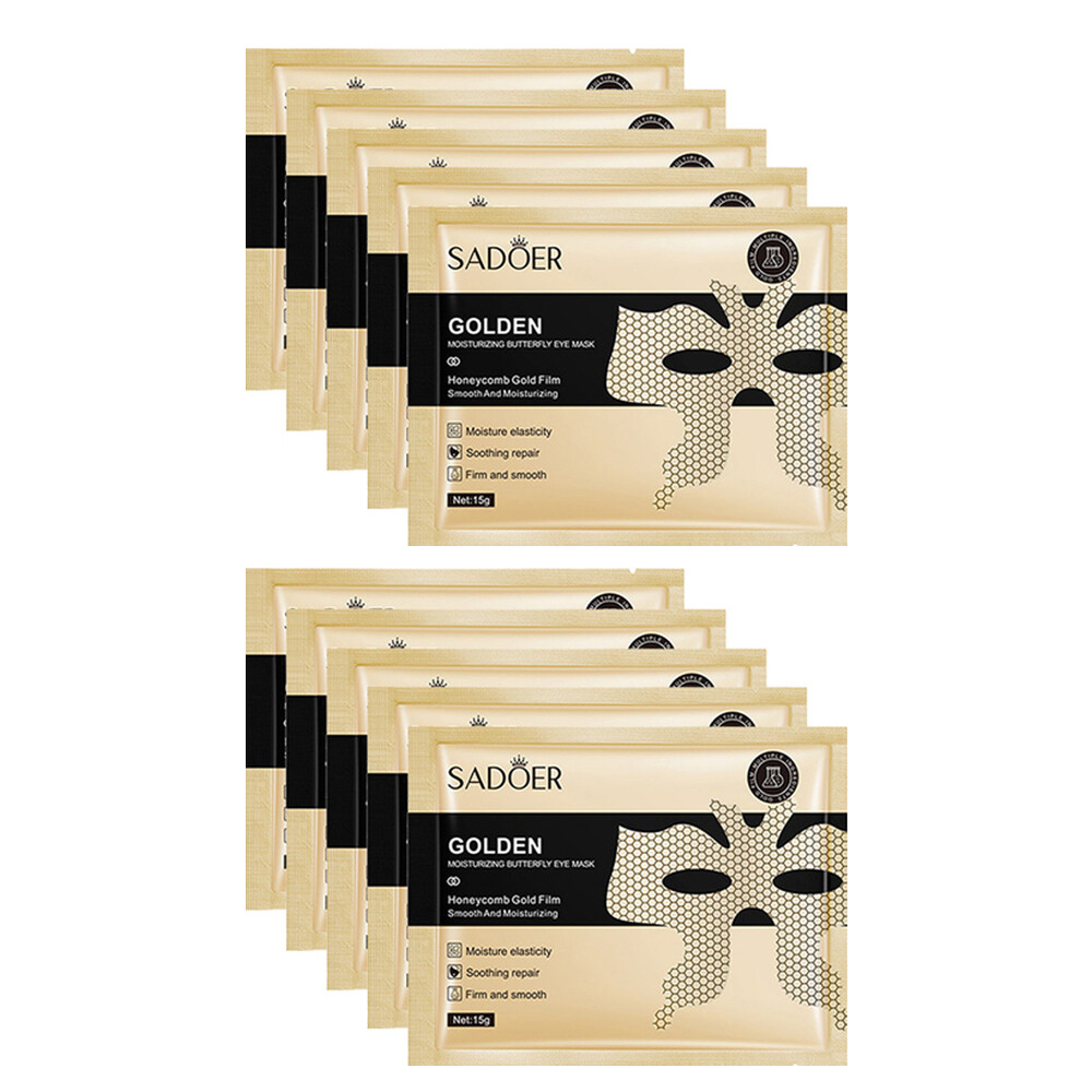 Premium Panal Oro Mariposa Dorado Antifaz Pack Máscara Facial Película