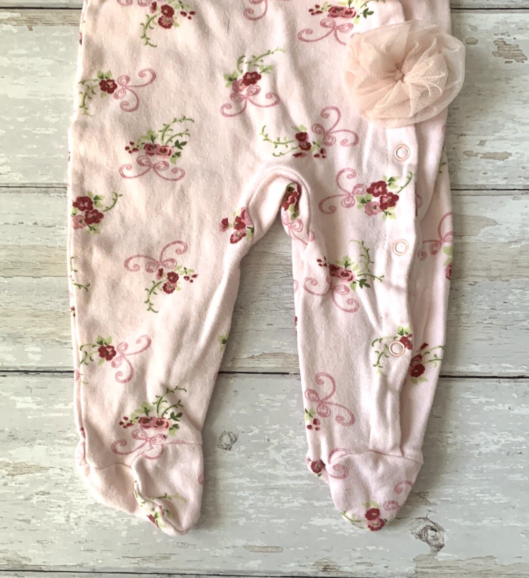 Laura Ashley 3-6m Baby Girl Pink Floral Sleeper One Piece