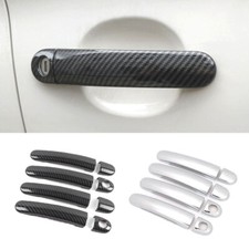 ABS para Seat Leon Mk1 Mk2 Ibiza Toledo aspecto cromo/carbono manija puerta cubierta agujero