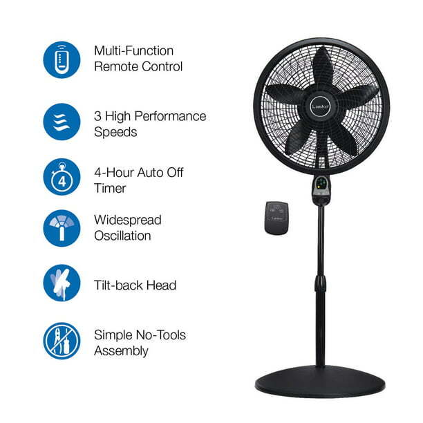 Lasko 18 3-Speed Oscillating Cyclone Pedestal Fan with Remote and Timer,  1843, – St. John's Institute (Hua Ming)