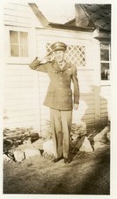WW 2 ERA SOLDIER Vintage FOUND MILITARY PHOTO Original BW Portrait 212 LA 88 N