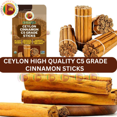 Premium Organic Ceylon Cinnamon C5 GRADE Sticks-High-Quality, Sri Lank (28g-5Kg)