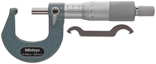 Mitutoyo 115-215 Spherical Face Micrometer 0-25mm Range, 0.01mm Graduation