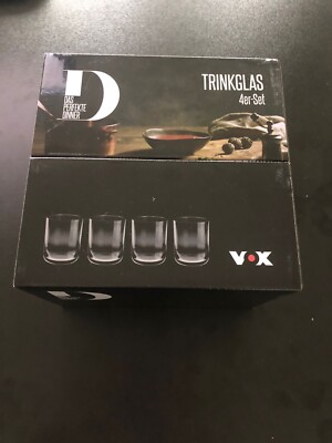 Das Perfekte Dinner Trinkglas 4er Set   Original VOX Design, Stilvoll & Hochwert