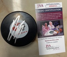 Denton Mateychuk Signed Autograph Auto Team Canada Puck 2022 Draft JSA COA