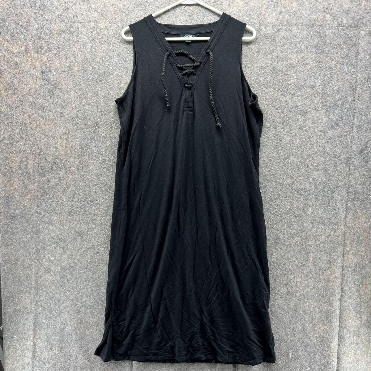 Lauren Ralph Lauren Dress Women 1X Ladies Black Casual Viscose Sleeveless  Pencil