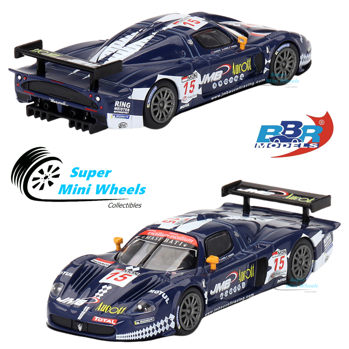 BBR Models 1:64 Maserati MC12 Competizione #15 JMB Racing 2008 FIA