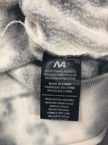 M4sk Army Sweatshirt Men Medium Gray White Tie Dye Hoodie Logo - Picture 4 of 24