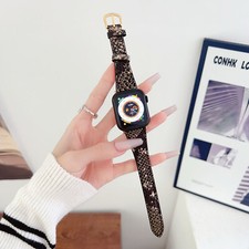 Luxury Snakeskin Pattern Leather Watch Band For Apple Watch 10/9/8/7/6/5/4/3/2/1