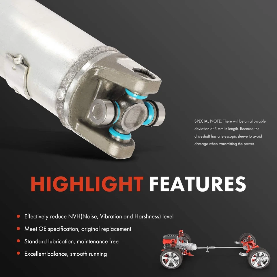 Nuevo conjunto de eje de transmisión para Chevrolet S10 1997-2003 GMC Sonoma 4x4 lateral trasero Foto 4 de 4