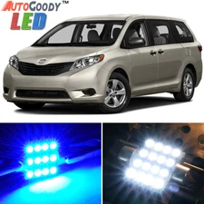 19 x Premium Blue LED Lights Interior Package Kit for Toyota Sienna 11-19 + Tool