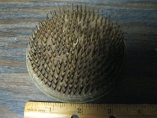 Vintage 4  Metal Spike Flower Frog Brass copper spikes used