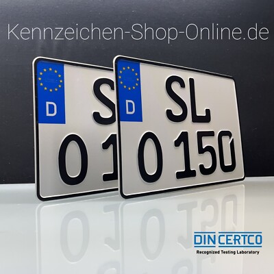 2 Motorrad Quad Kennzeichen 280 mm x 200 mm  Nummernschild DHL Versand