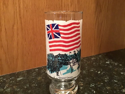 VTG Grand Union - Early Flags of our Nation Series I Drink Glass Cup USA America