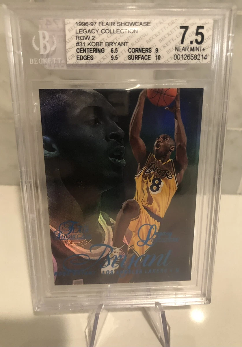 1996 Flair Showcase Legacy Row 2 Kobe Bryant 72/150 RC Beckett 7.5 