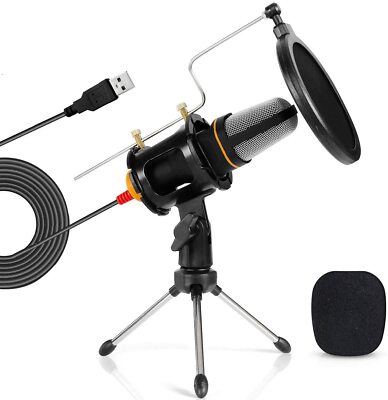 TONOR USB PC Kondensator Mikrofon mit Stativ Ständer NEU
