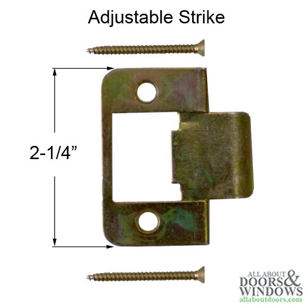 Adjustable Strike Plate For Single Double Doors Yellow Dichromate Strike Plate