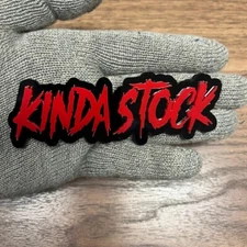 Kinda Stock Grill Badge  Emblem Red, Angry Agressive Racing Black Raging