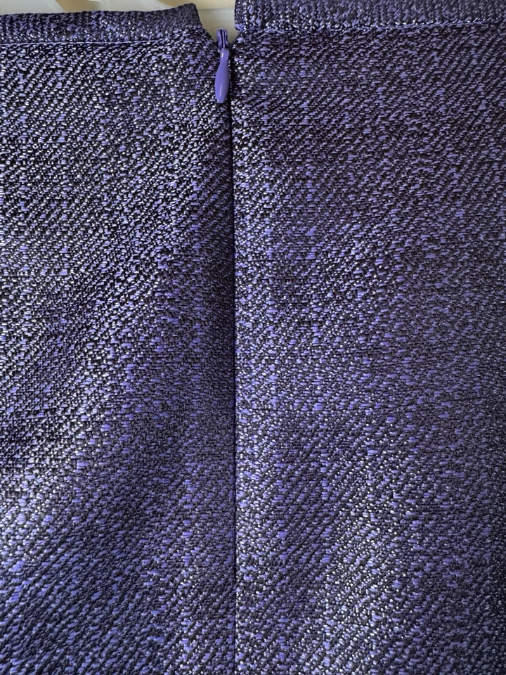 Le Suit Womens Pencil Skirt Size 10P Purple Career Work Office Lined Zip Up - Image 3 of 4