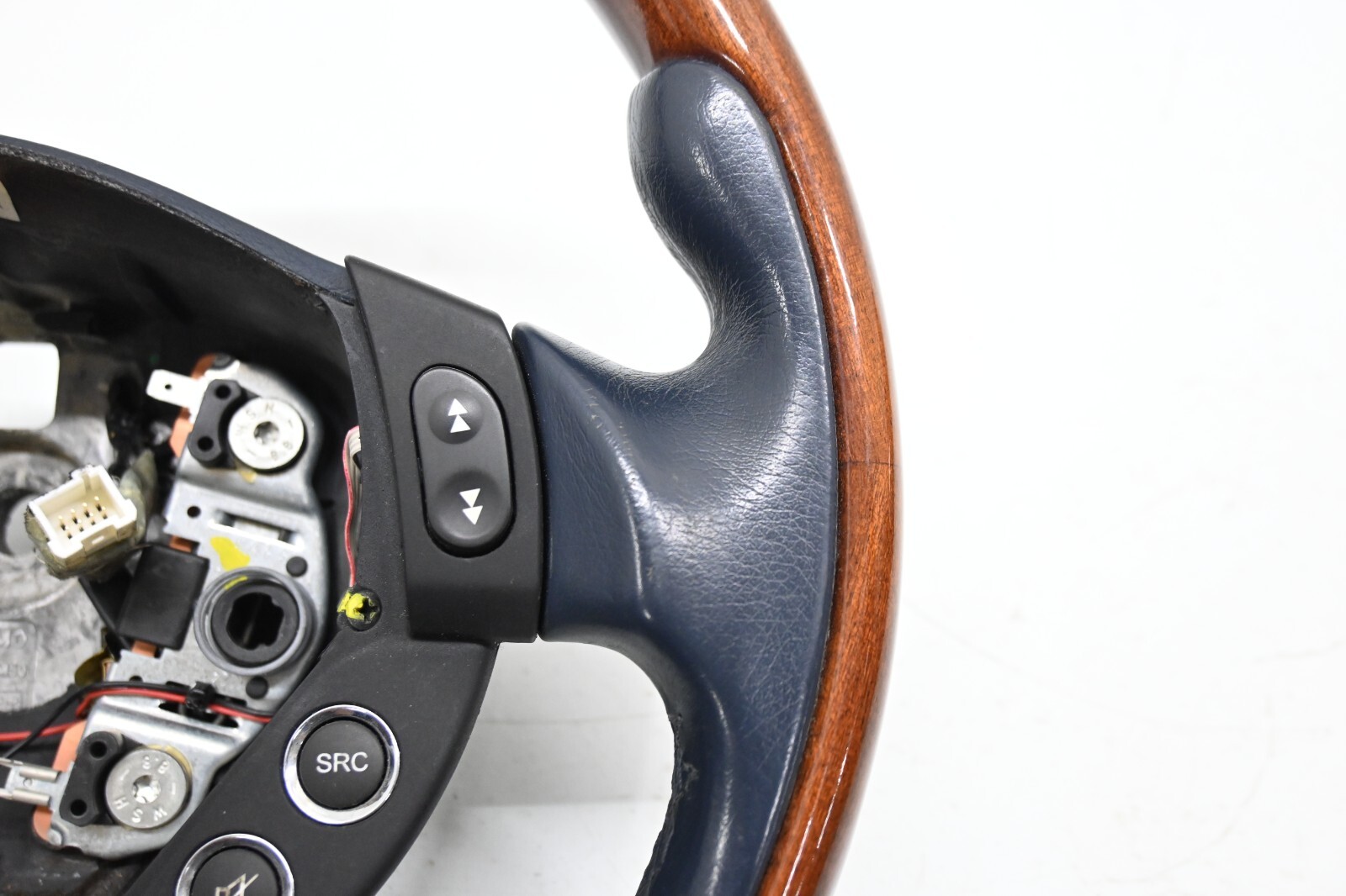 ⭐ 03-13 Maserati Quattroporte Blue Leather Steering Wheel Wood Trim 31k Oem