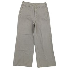 Good American Good Skate Cotton Wide Leg Postal Khaki 003 Trouser 4/27 GSKP531