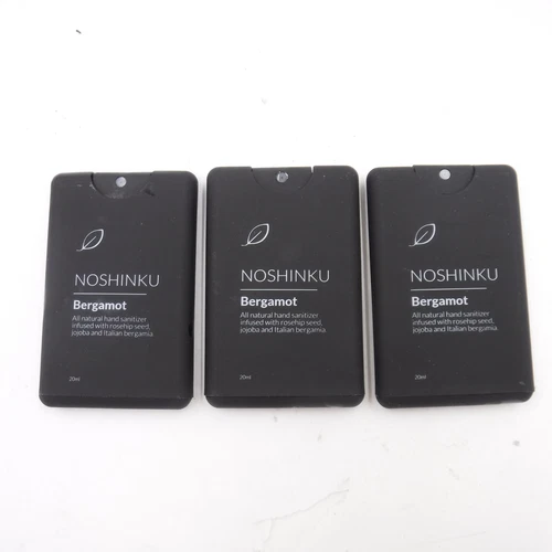 3x Noshinku Pocket All Natural Hand Sanitizer Bergamot 0.67oz(20ml) Woodsy