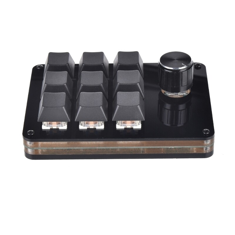 Macro Mini Mechanical Keyboard 9 Keys with Knob for Professionals