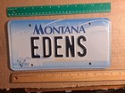 License Plate, Montana, Vanity: EDENS, Eden, Eden's