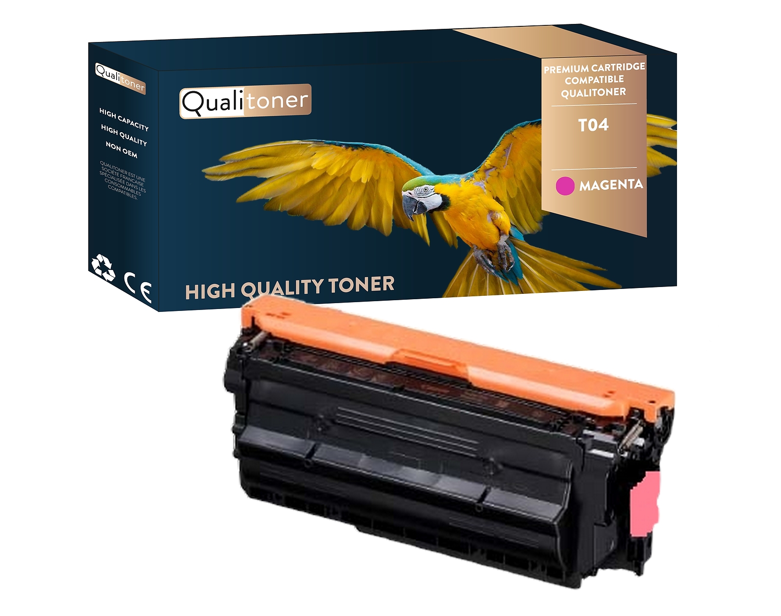 Toner CANON T04 magenta fini les textes ternes sur vos livrets
