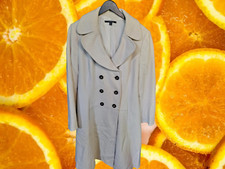Chadwicks White Double Breasted Wool Blend Coat Size 14