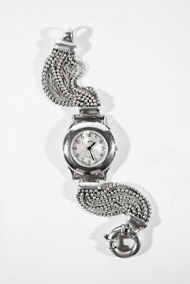Erich LACHER Pforzheim Silber Perlmutt Designer Armbanduhr ° rare Unisex Uhr