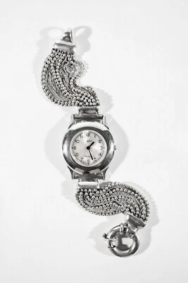 Erich LACHER Pforzheim Silber Perlmutt Designer Armbanduhr ° rare Unisex Uhr - Bild 1 von 4