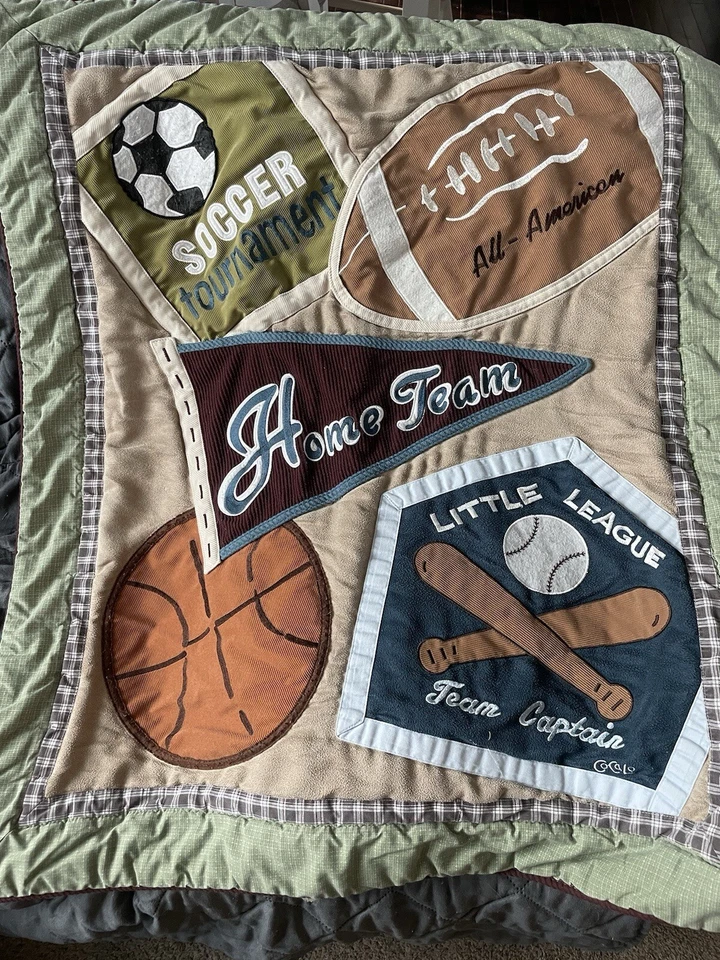 Детская кроватка одеяло Sports футбол бейсбол баскетбол - Изображение 4 из 4
