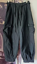 PRETTY LITTLE THING Carpenter Black Cargo Leg Utility Cotton Pants Size 0