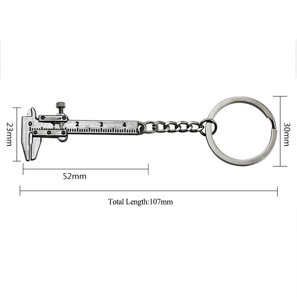 2 Portachiavi A Forma Di Calibro - Mini Calibro A Corsoio In MetallO, Argento E Bronzo, Idea Regalo Originale - Foto 10