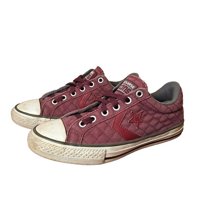 Converse Star Player Pro Ox Shoes Junior Sz 2.5 Maroon Low Top Sneakers 641370C