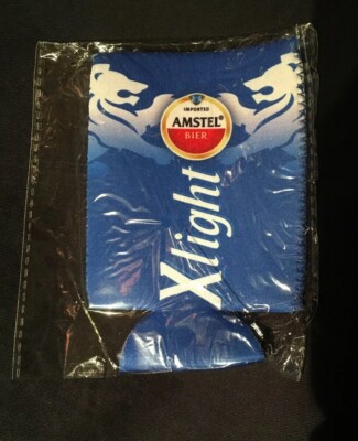 Lot of 24 Amstel Xlight Light Beer Blue W/ Lion Koozie New In Pkg