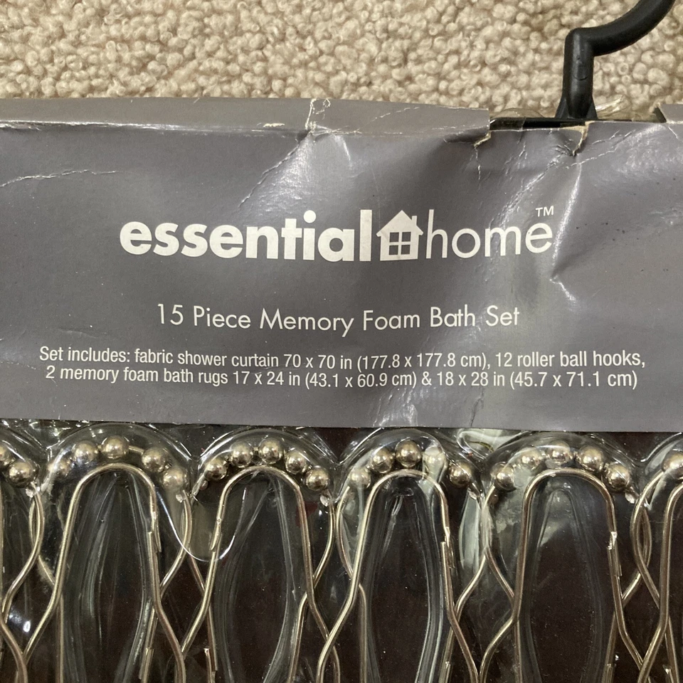 Juego de baño de espuma viscoelástica Essential Home de 15 piezas - Kmart Foto 2 de 4