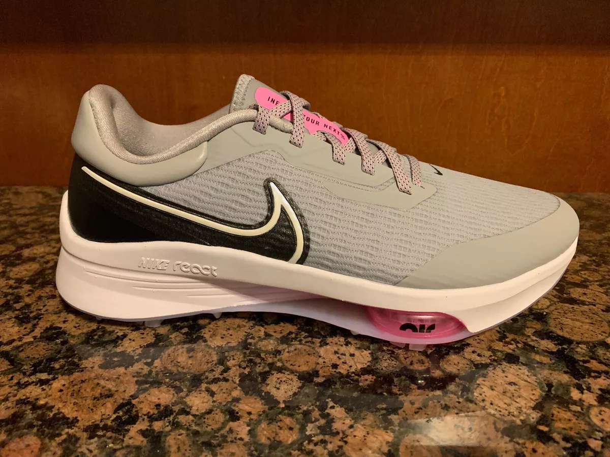 New! Mens NIKE AIR ZOOM INFINITY TOUR NXT% GOLF SHOES/SPIKES GREY