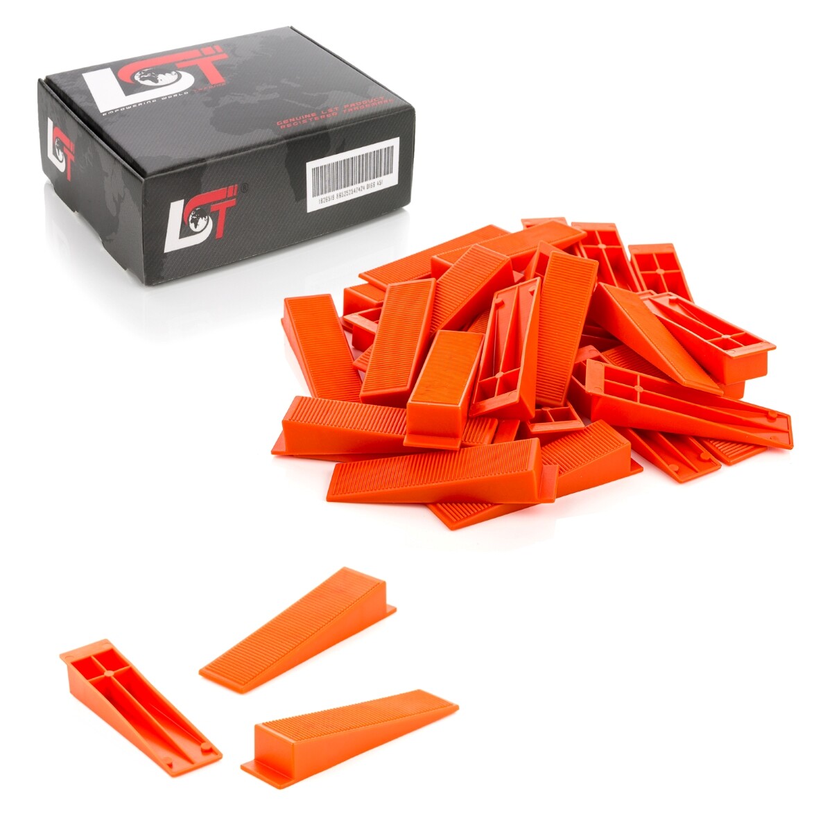 100x Laying wedges red Pulling tabs Plan System Laying aid Leveling system