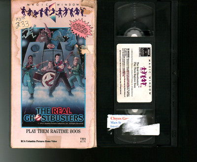 The Real Ghostbusters - Play Them Ragtime Boos VHS Tape Magic Window