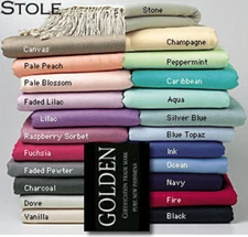 SOFT SILK PASHMINA PLAIN Shawl 75x200 cm - Women's STOLE ~ 400 Colors Choice
