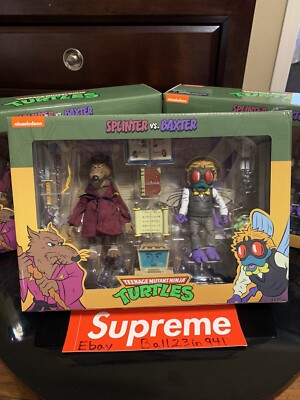 Brand New NECA Teenage Mutant Ninja Turtles Splinter & Baxter Stockman ShipsFast