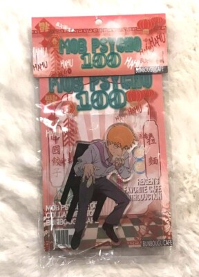 reigen arataka lighting cigarette Mob Psycho 100 Bunbogu Cafe Acrylic Stand Arataka Reigen