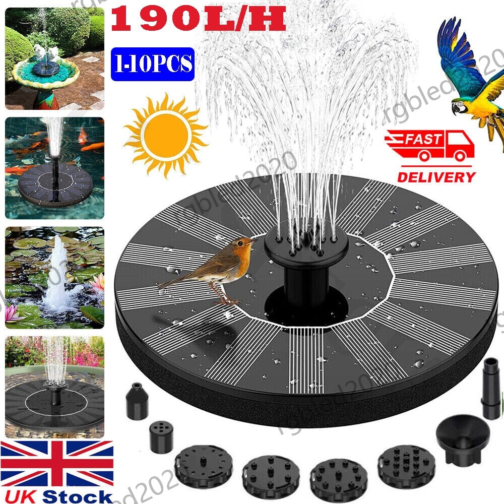 Solar Fountain Water Pumps Floating Water Features Garden Pond Pool