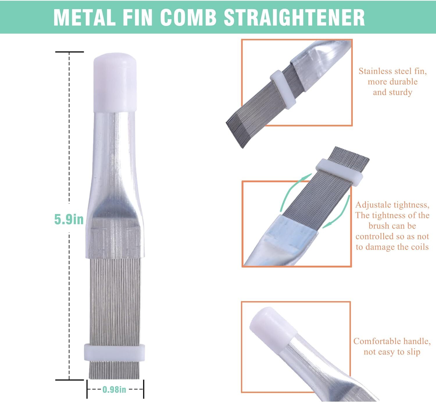 Cleaning Tool Air Conditioner Fin Repair Tool Coil Comb A/C Condenser Brush