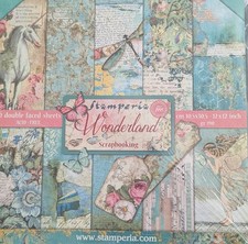 Stamperia Wonderland 12 x 12 inch double sided scrapbook , journalling, 10 pages